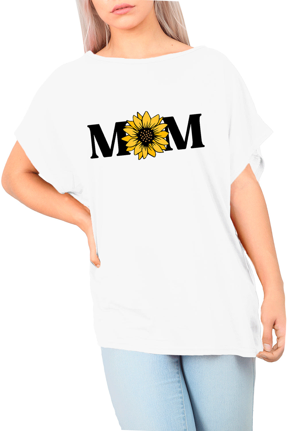 Ayla Mom Printed One Shoulder Baggy Top