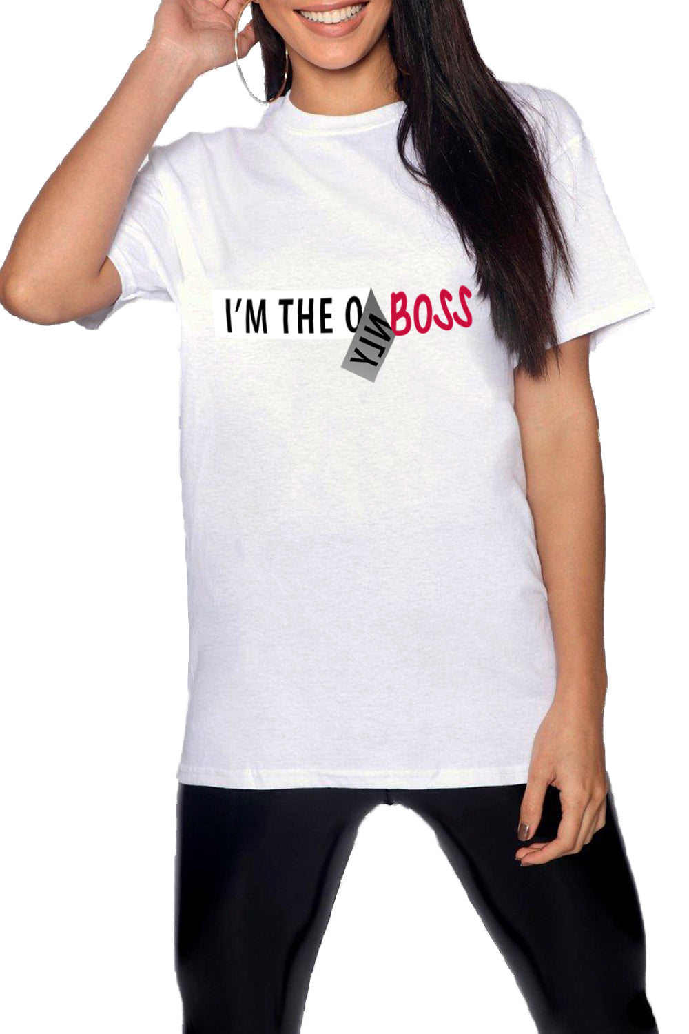 Lina I'M THE BOSS Baggy Basic T Shirt