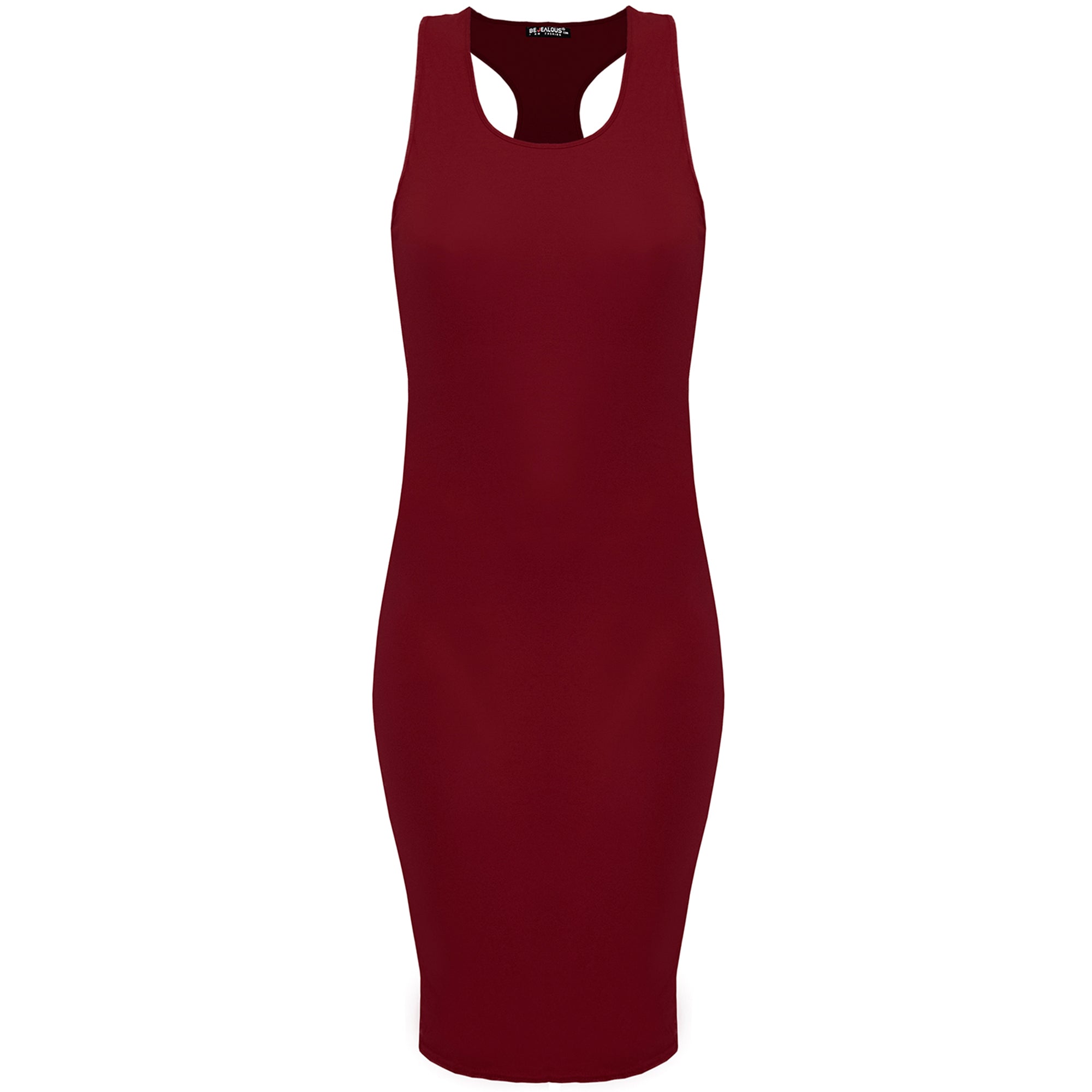 Lily Plain Muscle Racer Back Midi Dress