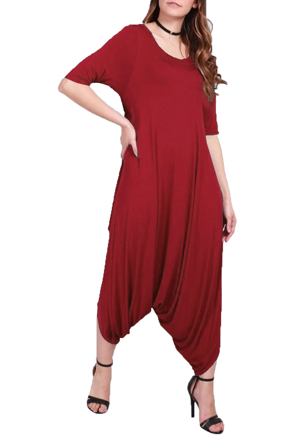 Lauren Draped Hareem Romper Jumpsuit