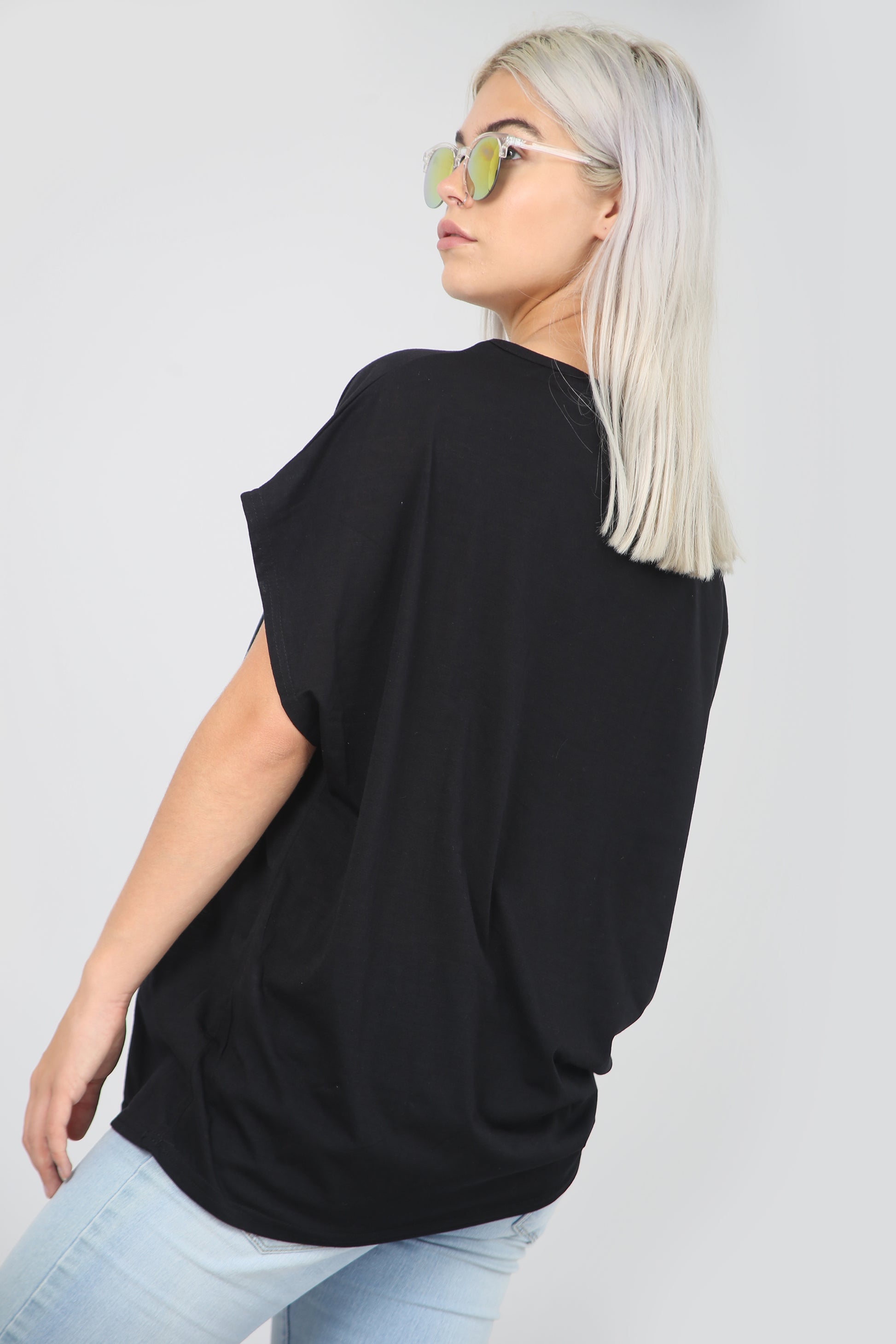 Halloween Graphic Print Oversize Grey Tshirt - bejealous-com