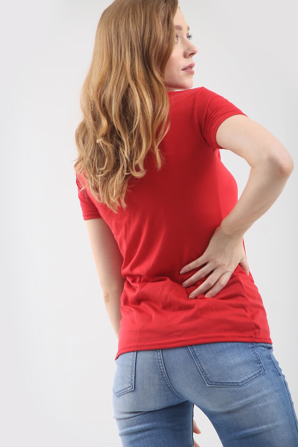 Short Sleeve Basic Black Vneck Tshirt - bejealous-com