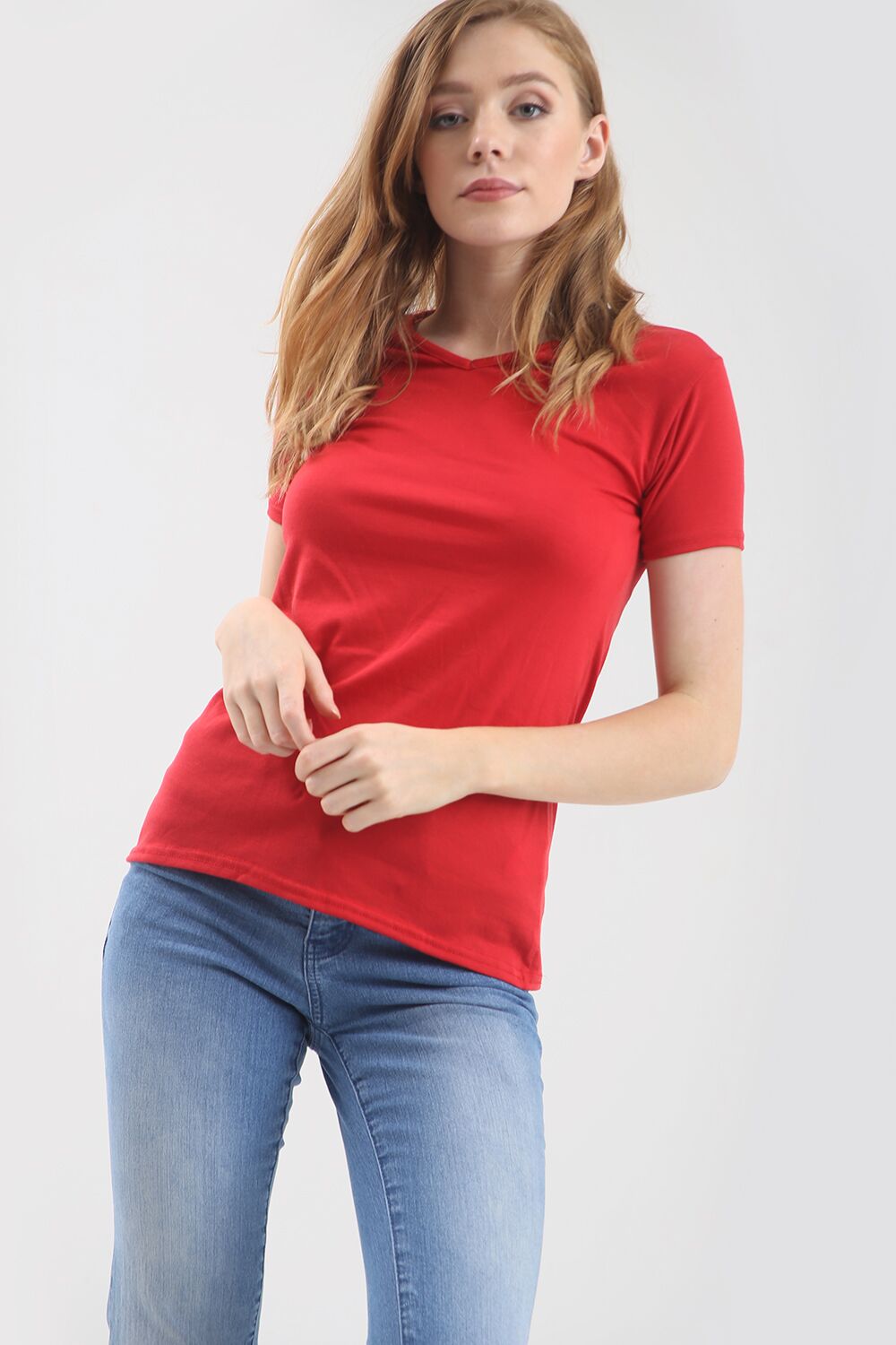 Short Sleeve Basic White Vneck Tshirt - bejealous-com