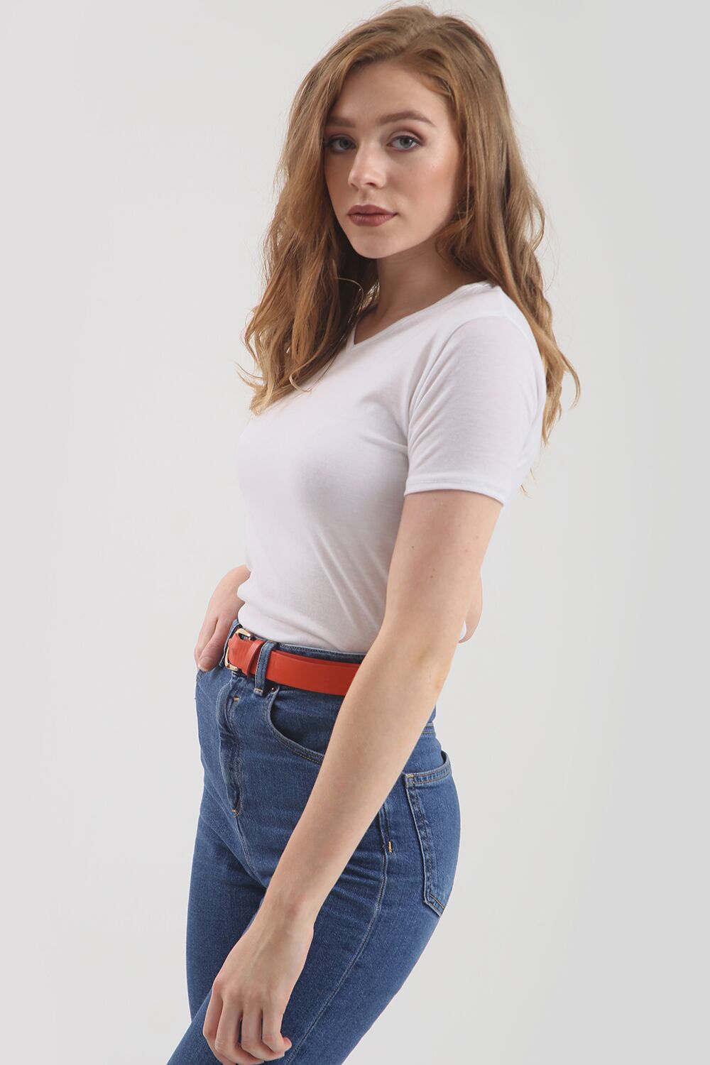 Short Sleeve Basic White Vneck Tshirt - bejealous-com